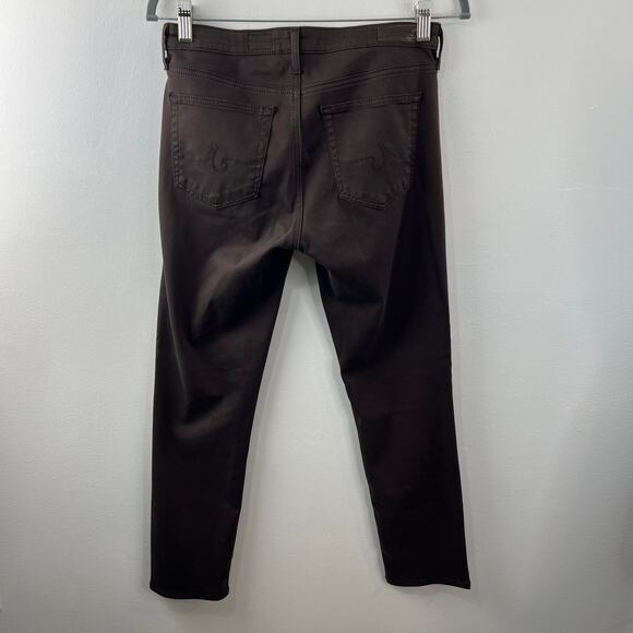 AG ADRIANO GOLDSCHMIED Brown The Prima Mid Rise Cigarette Denim Jean Size 27 - Picture 5 of 9